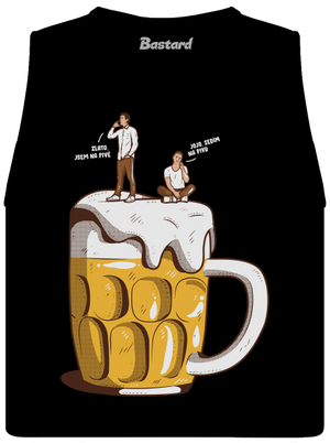 Na pivě dámské tílko volné Black