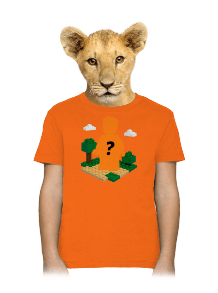 Lego postava z vlastní fotky dětské tričko Orange