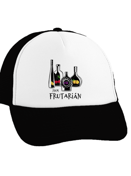 Frutarián kšiltovka truckerka Black cap