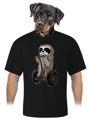 Lenochod unisex tričko oversized Black