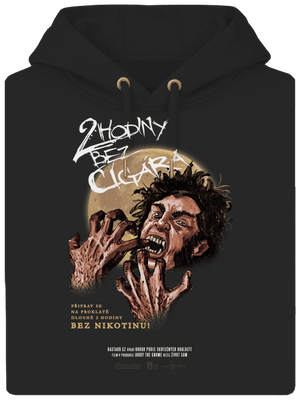 B13: Bez cigára unisex mikina premium Dark Black
