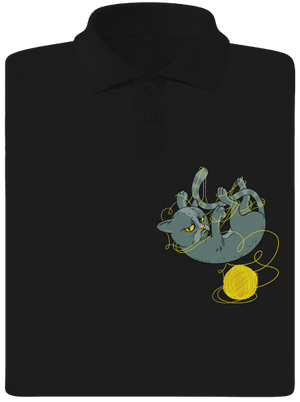 Nevrlý kocour pánská polokošile Black