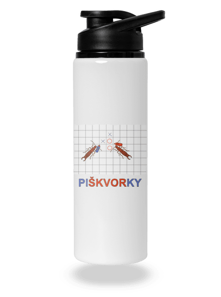 Škvoří piškvorky lahev na vodu White