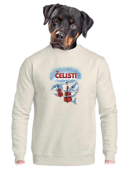 Čelisti unisex mikina bez kapuce Off White