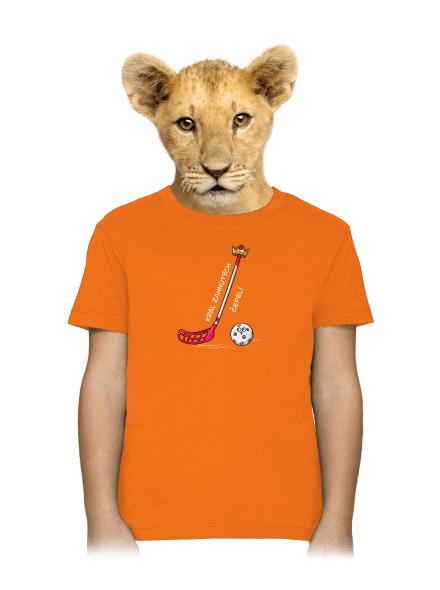 Král zahnutých čepelí - florbal dětské tričko Orange