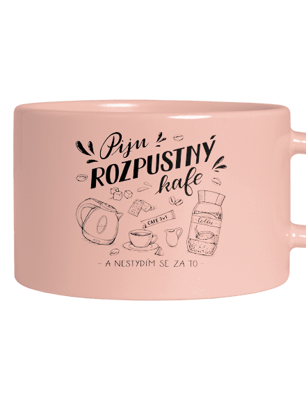 B12: Piju rozpustný hrnek makronka Pink Macaron