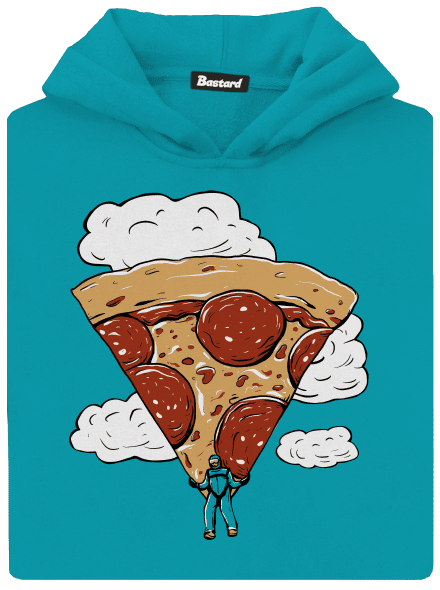 Pizzašutista dětská mikina klokanka Hawaiian Blue