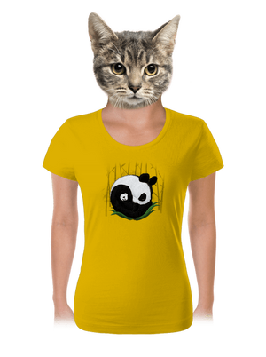 Dvě spící pandy dámské tričko Yellow