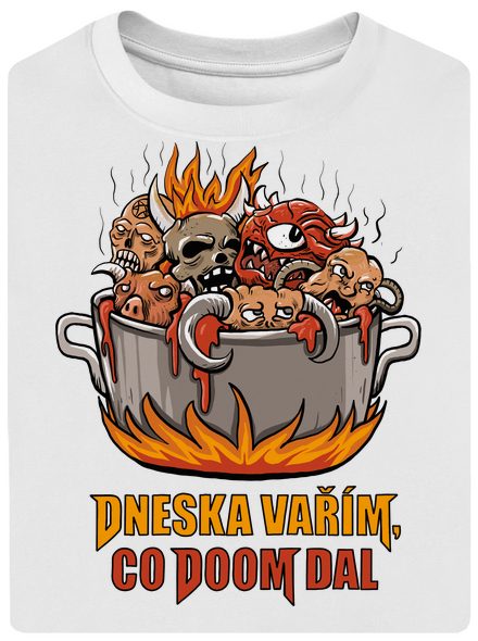 Co Doom dal unisex tričko oversized White