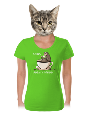 V pressu dámské tričko Apple Green