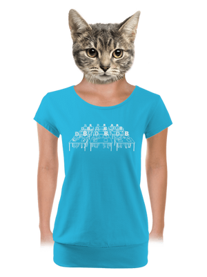 Cimrman: Debil, blbeček dámské tričko s lemem Blue Atol