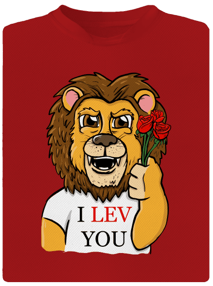 I lev you pánské sportovní tričko Red Mal