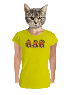 Halloween opičky dámské tričko premium Lemon