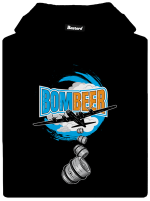 BomBeer pánská mikina klokanka Black