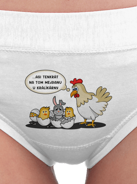 Mejdan u králíkárny dámské kalhotky White