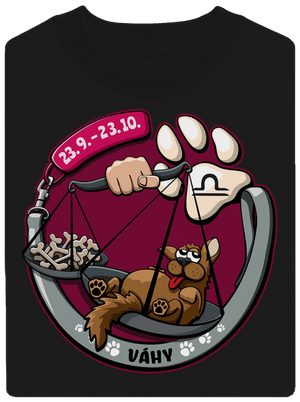 Psí horoskop: Váhy unisex mikina bez kapuce Black