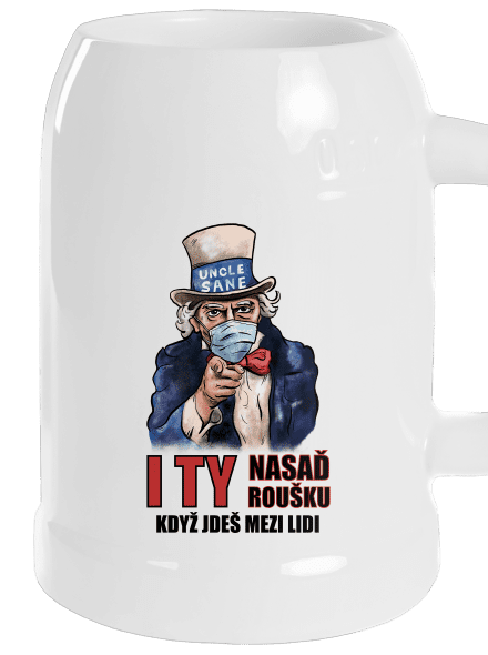 Nasaď roušku půllitr White