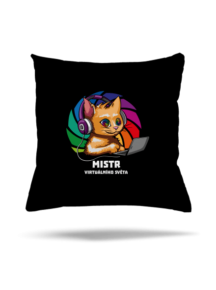 Mistr virtuálního světa polštář Black