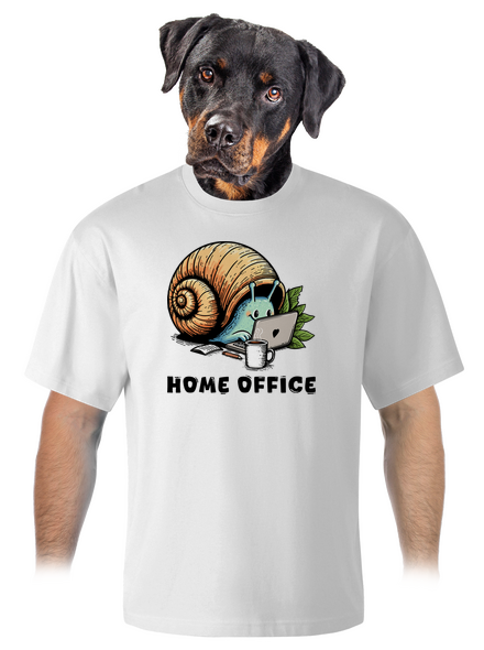 Šnekův home office unisex tričko oversized White