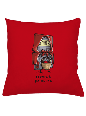 Červená kalkulka polštář Red