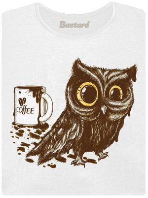 Sova na kofeinu dámské tričko premium White