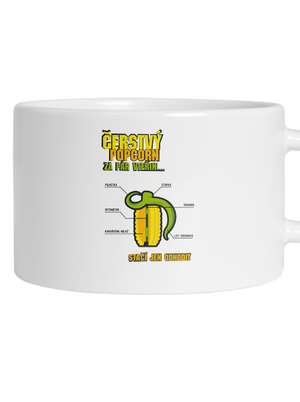 Čerstvý popcorn hrnek makronka White