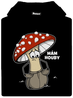 Mám houby dětská mikina klokanka Black