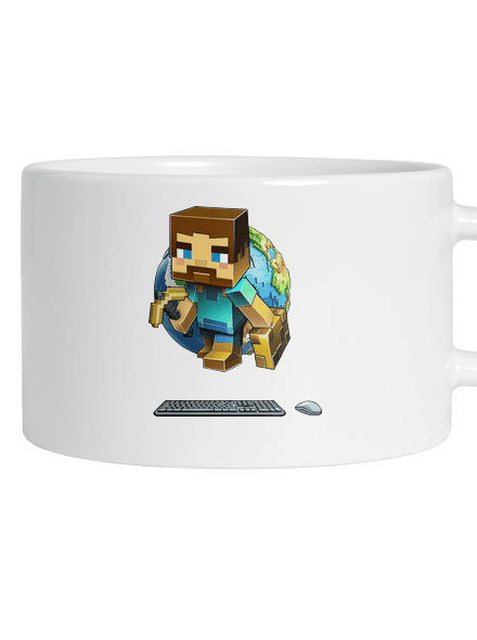 B17: Minecraft hrnek makronka White