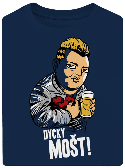 Dycky mošt unisex tričko oversized Midnight Blue