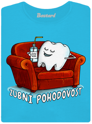 Zubní pohodovost dámské tričko s lemem Blue Atol