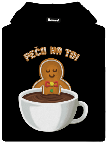 Peču na to! pánská mikina klokanka Black
