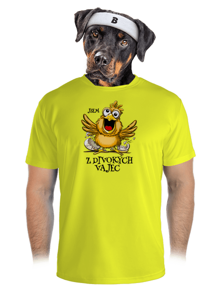 Z divokých vajec pánské sportovní tričko Neon Yellow