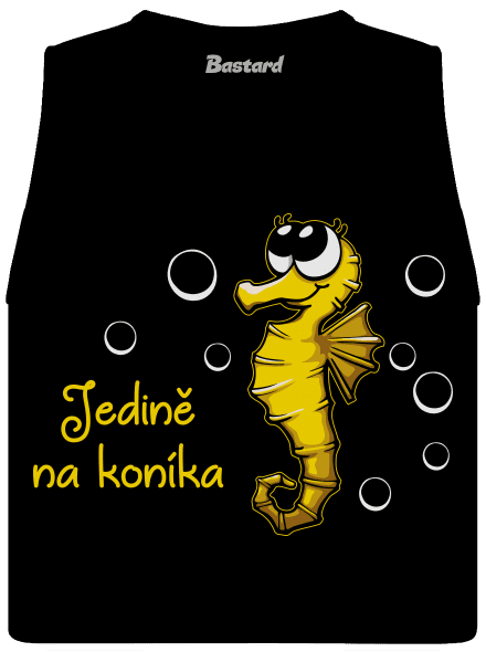 Na koníka dámské tílko volné Black