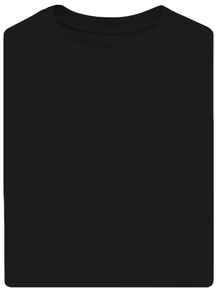 Bez potisku unisex tričko oversized Black