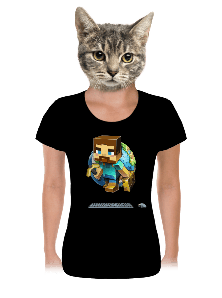 B17: Minecraft dámské tričko Black