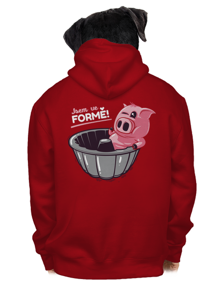 Ve formě pánská mikina na zip Red