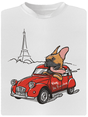 Francouzský buldoček pánské sportovní tričko White