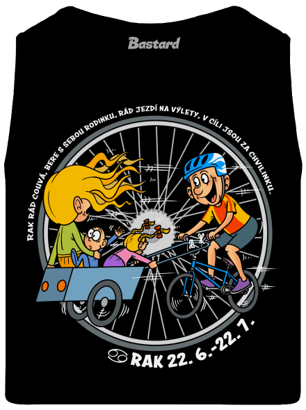 Cyklistický horoskop: Rak pánské tílko Black
