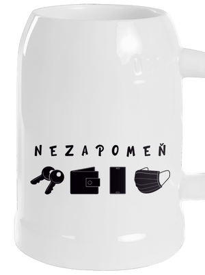 Nezapomeň půllitr White