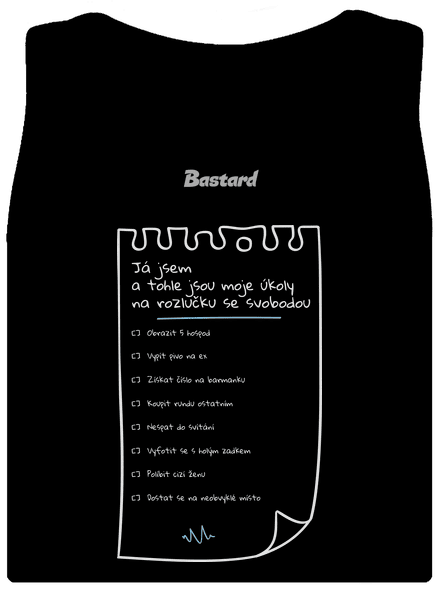 To do list na rozlučku se svobodou a fix dámské tílko klasické Black