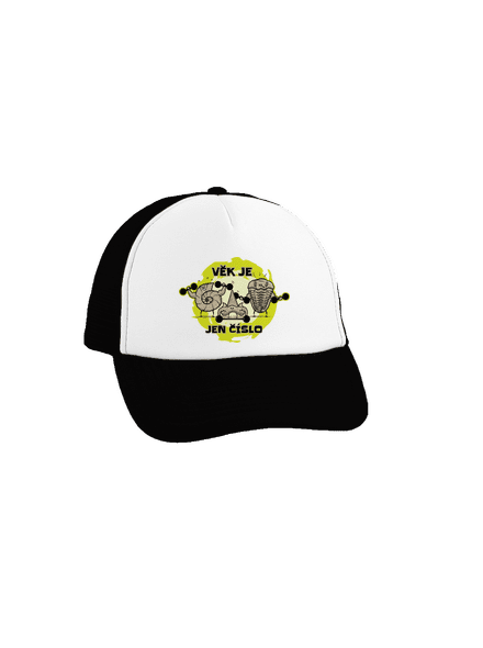 Věk je jen číslo kšiltovka truckerka Black cap
