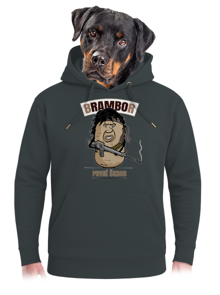 Brambor unisex mikina premium Charcoal