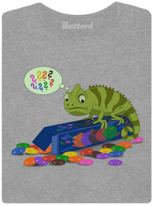 Zmatený chameleon dámské tričko Dark Gray Melange