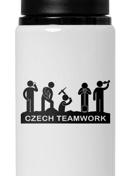 Czech Teamwork lahev na vodu White