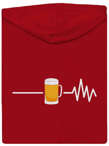 Beer help pánská mikina na zip Red