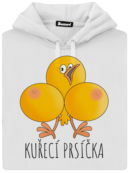 Kuřecí prsíčka dámská mikina klokanka White