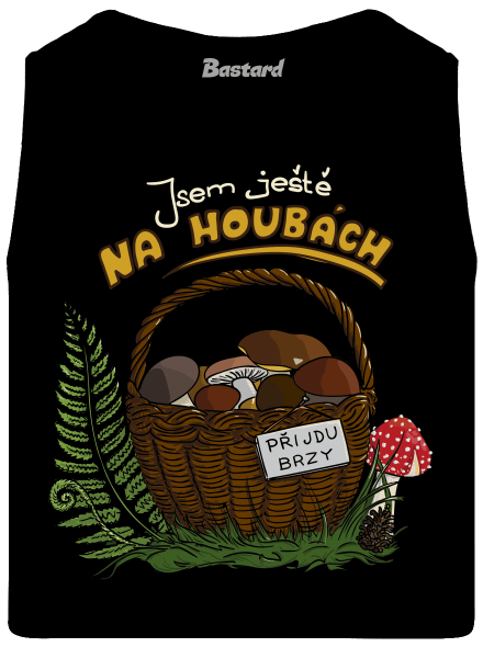 Na houbách pánské tílko Black