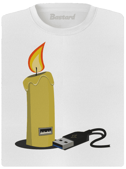 USB svíčka dámské sportovní tričko White
