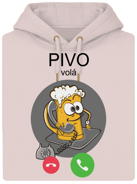 Pivo volá unisex mikina premium Rose Chalk